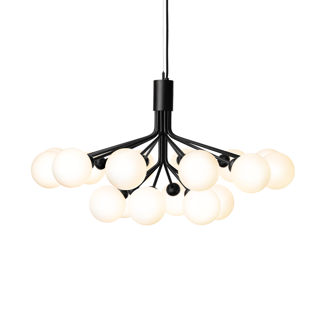 Apiales 18, satin black / opal Apiales 18, satin black / opal