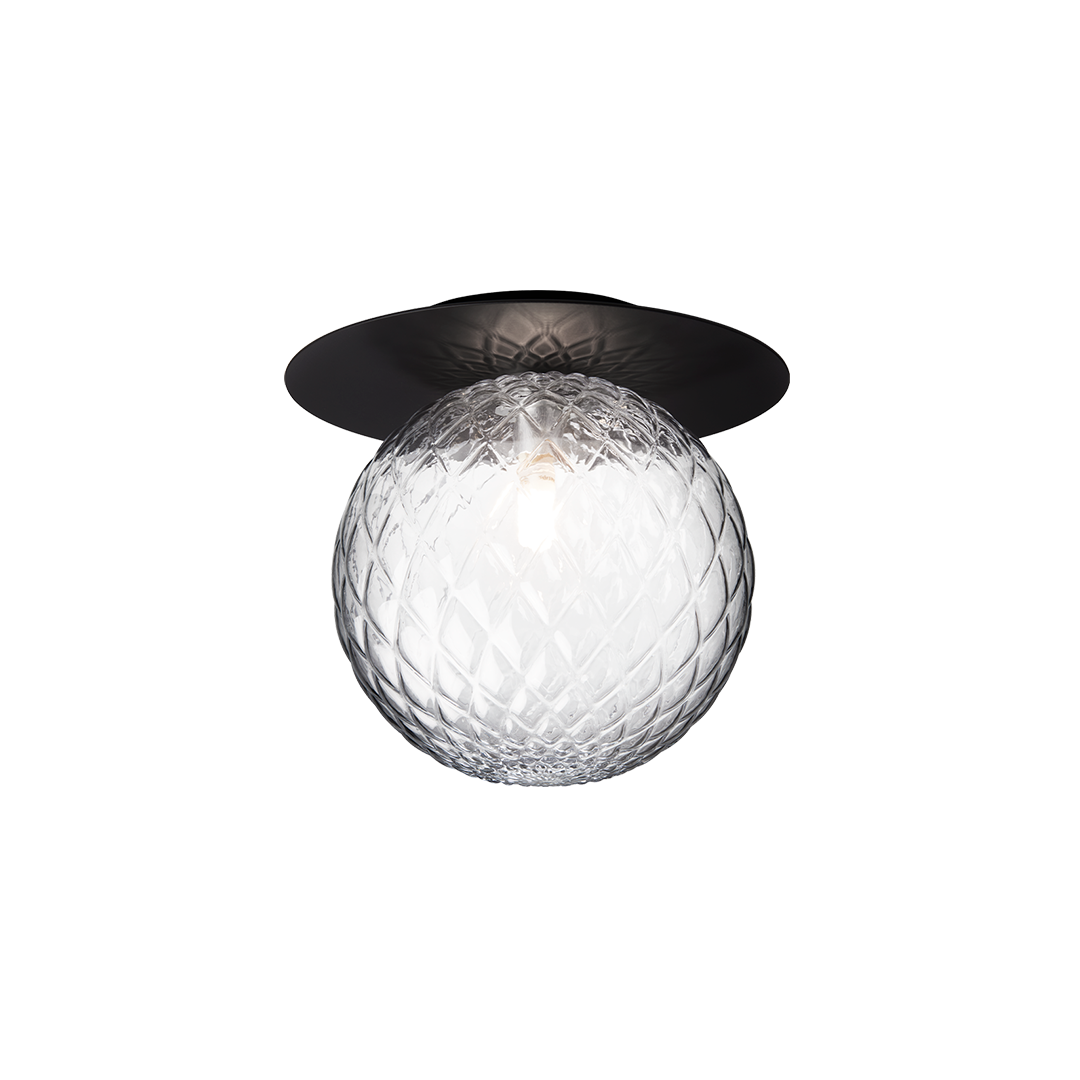 Liila 1 Large Wall Lamp, black / optic clear