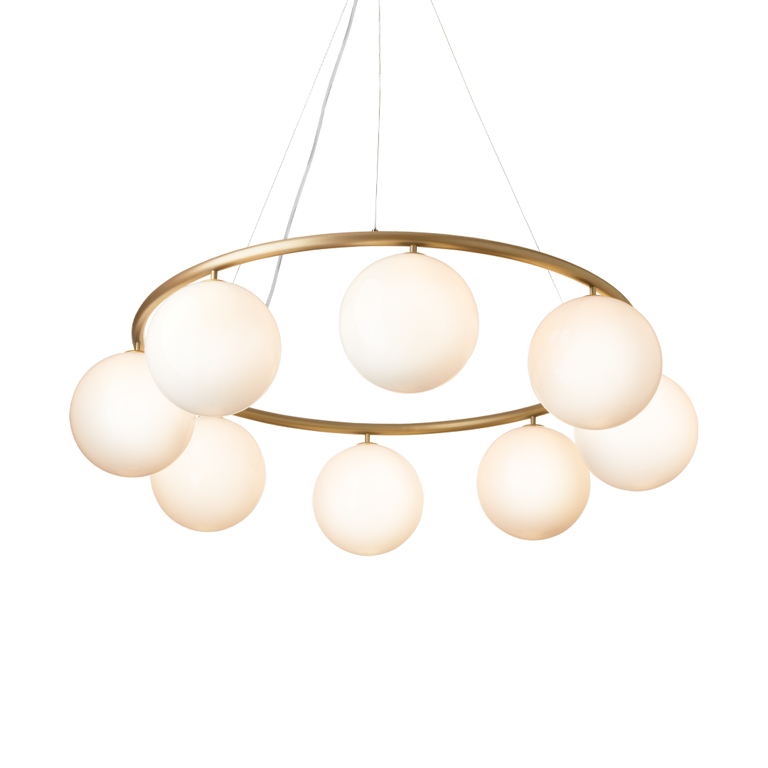 Miira 8 Circular, brass / opal