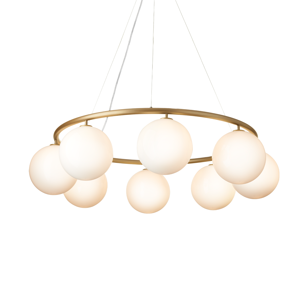 Miira 8 Circular, brass / opal