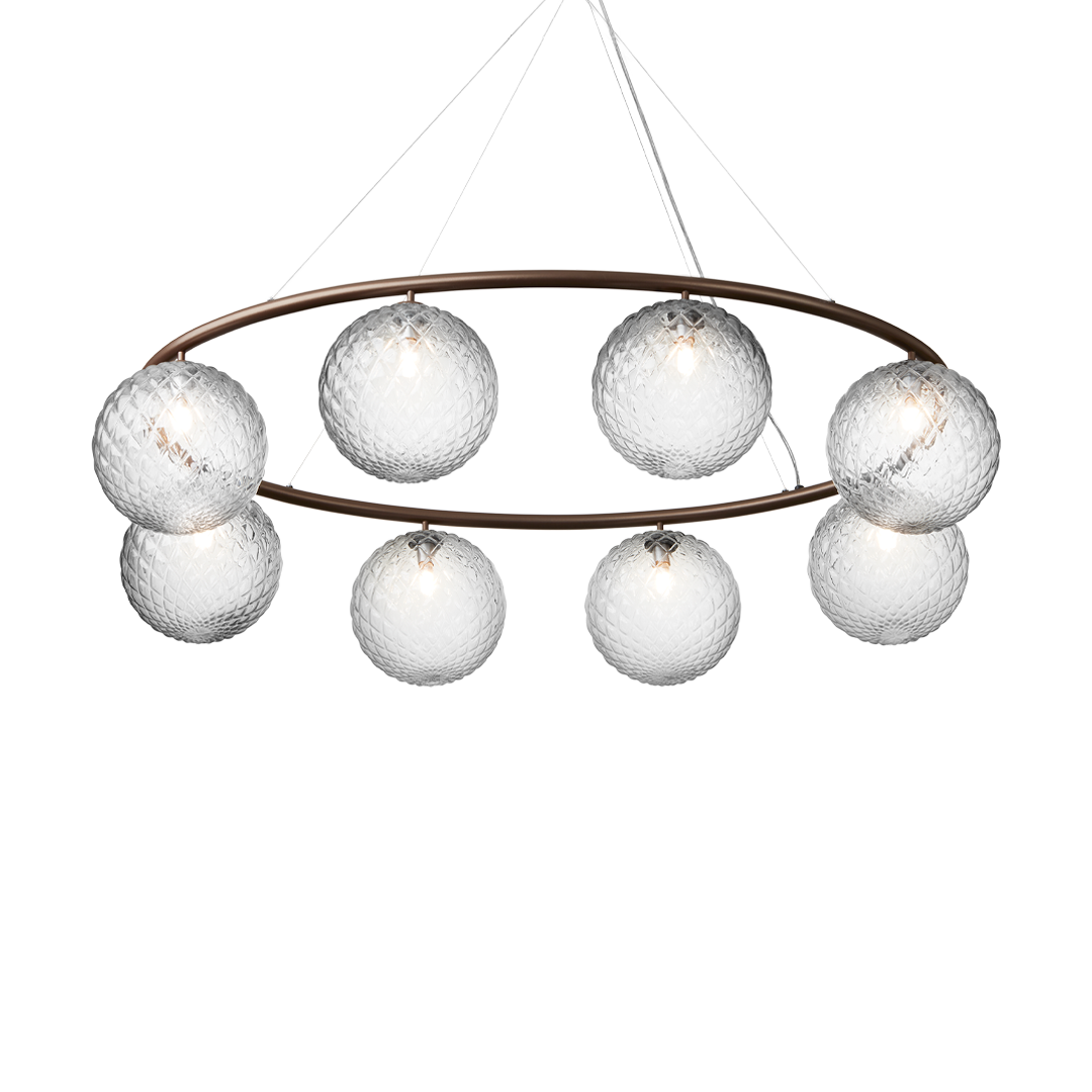 Miira 8 Oval, dark bronze / optic clear