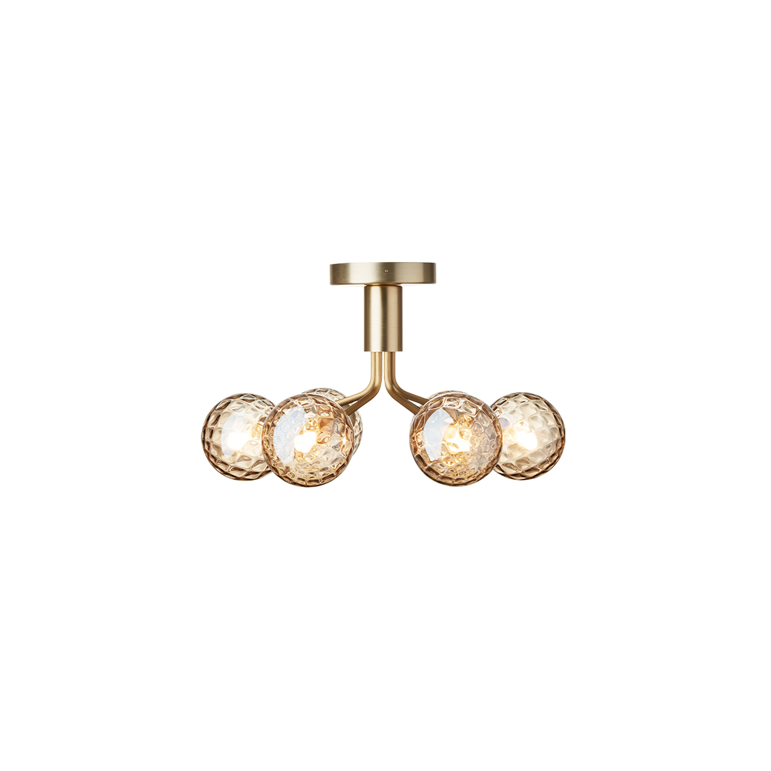 Apiales 6 Ceiling, PRO, brushed brass / optic gold