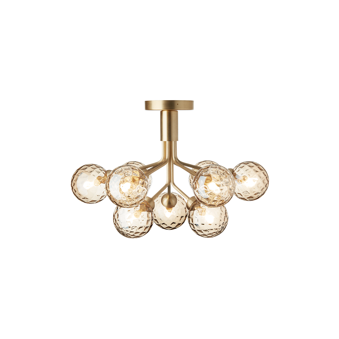 Apiales 9 Ceiling, PRO, brushed brass / optic gold