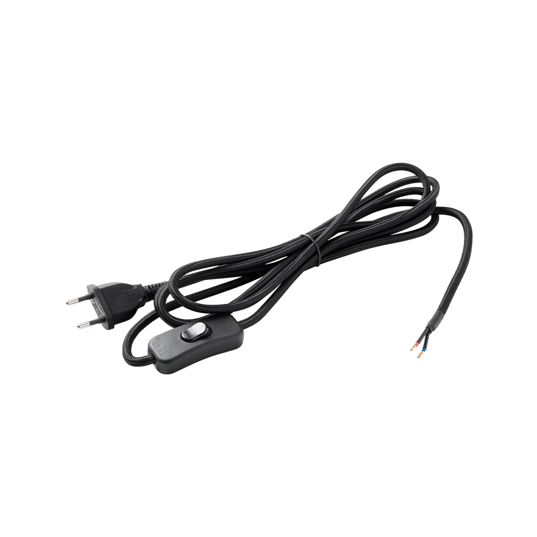 Cable Kit, black with on/off switch