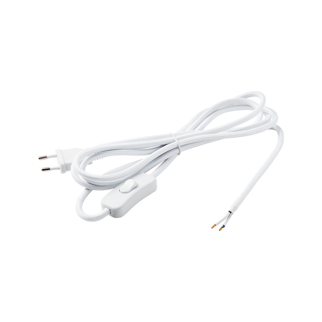 Cable Kit, white with on/off switch