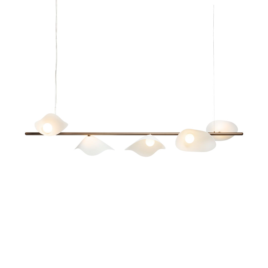 Florii 5 Linear, dark bronze / white